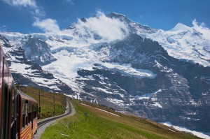 train in alps